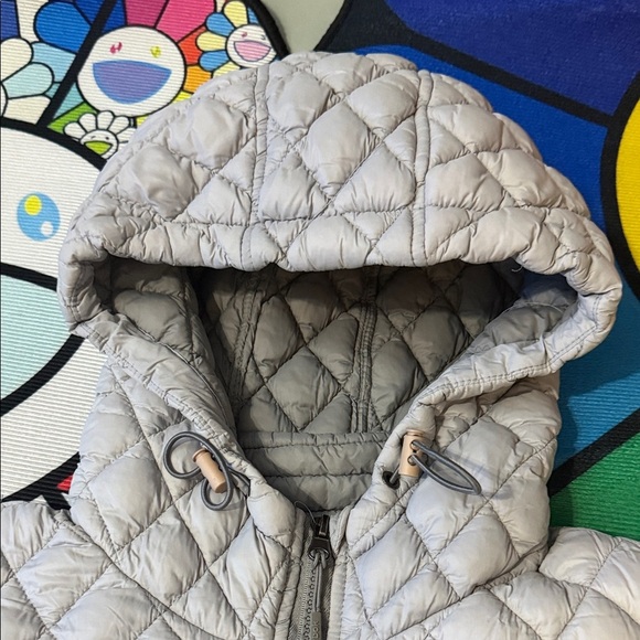 Reebok Light Gray Quilted Hooded Jacket Women's XL ( Pre-owned ) - Picture 5 of 14